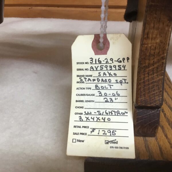 Sako, Standard , Caliber 30-06, Bolt Action Rifle - Image 3