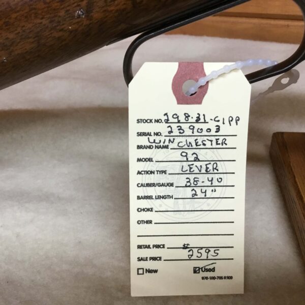 Winchester, Model 94, Caliber 38-40, Lever Action Rifle - Image 3