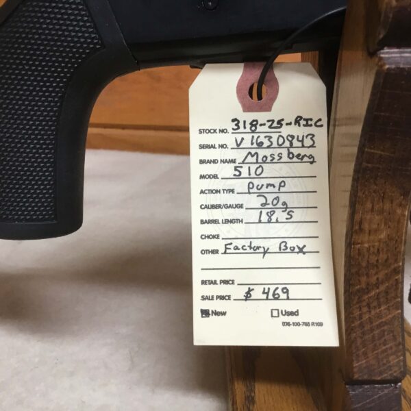 Mossberg, Model 510, Caliber 20ga, Pump Action Shotgun - Image 3