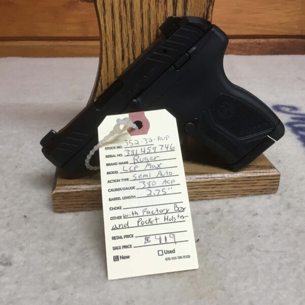 Ruger, Model LCP Max, Caliber 380acp, Semi Automatic Pistol - Image 3