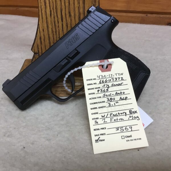 Sig Sauer, Model P365, Caliber 380 ACP, Semi Automatic Pistol - Image 3