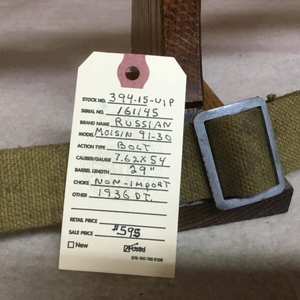 Russian, Mosin 91-30, Caliber 7.62x54, Bolt Action Rifle - Image 3