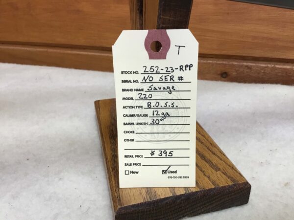 Savage, Model 220, 12 ga, Single Shot Shotgun - Image 4