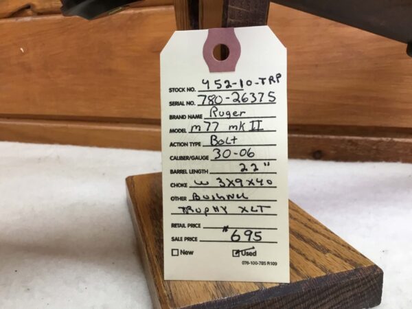 Ruger, Model M77 Mark II, Caliber .30/06, Bolt Action Rifle - Image 4