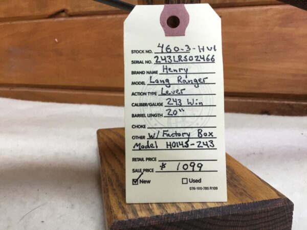 Henry, Long Ranger, Caliber 243 Win, Lever Action Rifle - Image 3