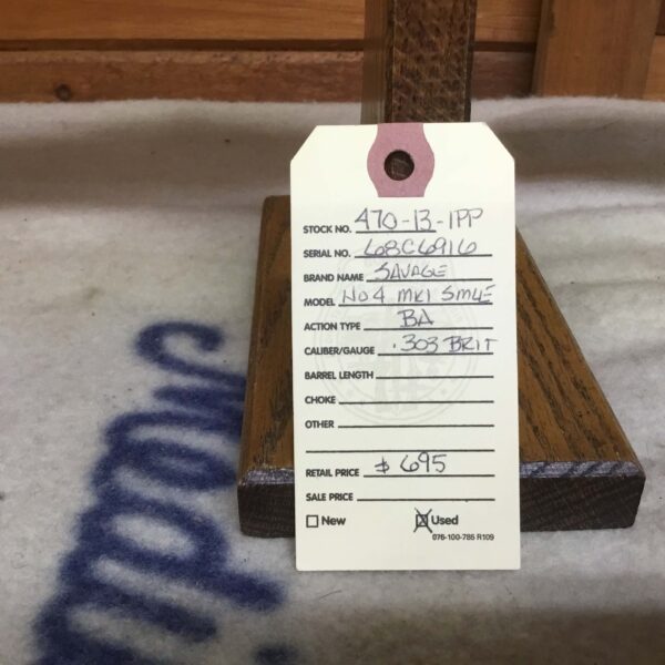 Savage, No. 4 MKI SMLE, 303 Brit., Bolt Action Rifle - Image 3