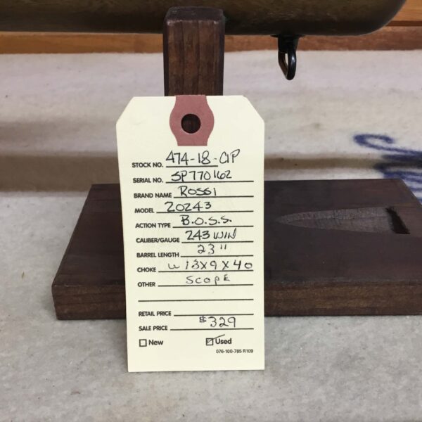 Rossi, Model 20243, Caliber 243 Win., Single Shot Rifle - Image 3