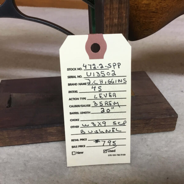 J.C. Higgins, Model 45, Caliber 35 Rem., Lever Action Rifle - Image 3