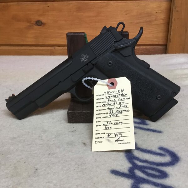 Rock Island, M1911 A1 XT, 22 Mag., Semi Automatic Pistol - Image 3
