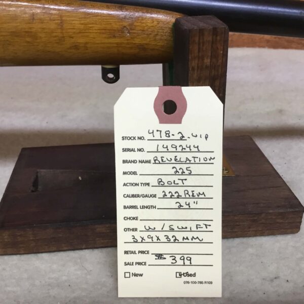 Revelation, Model 225, Caliber 222 Rem., Bolt Action Rifle - Image 3