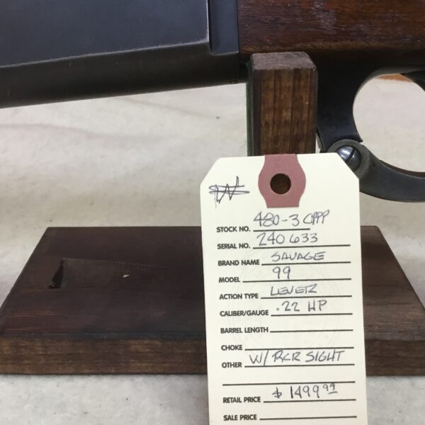 Savage, Model 99, Caliber 22 HP, Lever Action Rifle - Image 3