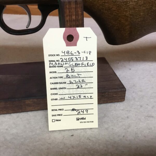 Marlin/Glenfield, Model 25, 22 LR, Bolt Action Rifle - Image 3