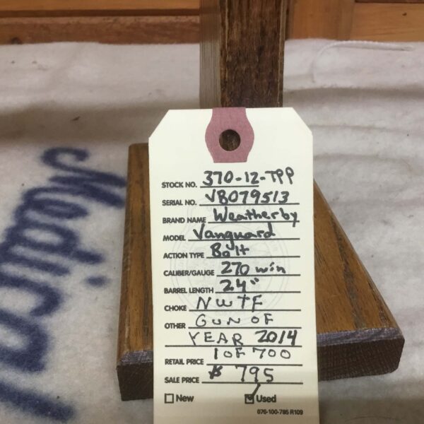 Weatherby, Vanguard, 270 win, Bolt Action Rifle - Image 3