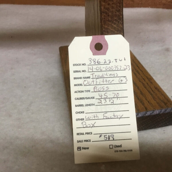 Traditions, Outfitter G3, Caliber 45-70, Single Shot Rifle - Image 3