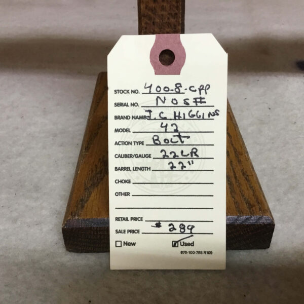 J.C.Higgins, Model 42, Caliber 22LR, Bolt Action Rifle - Image 3