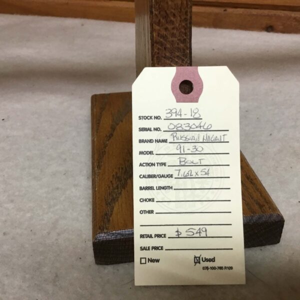 Russian, Nagant, Model 91-30, Caliber 7.62x54, Bolt Action Rifle - Image 3