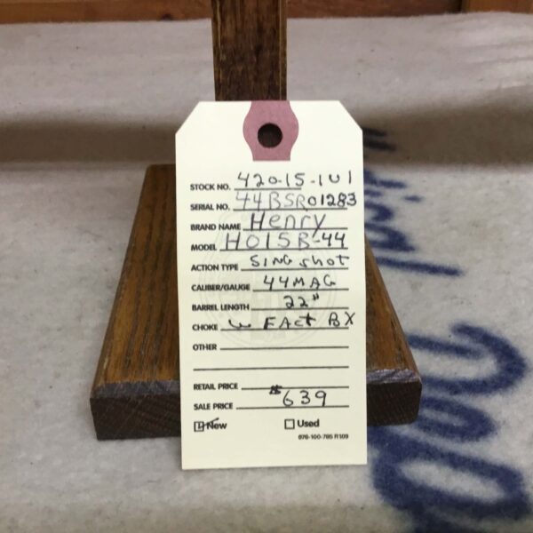 Henry, H015B-44, Caliber 44 Mag, Single Shot Rifle - Image 3