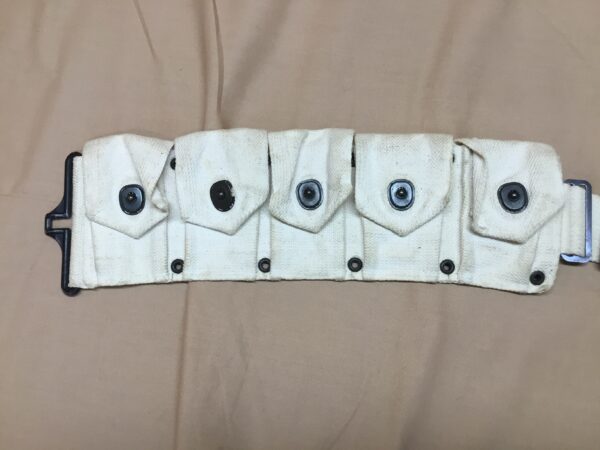 WWll, M.P. / S.P., White Web Material, Cartridge Belt - Image 3