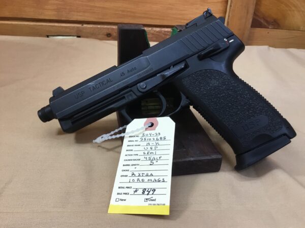H-K, Model USP, Caliber 45ACP., Semi Automatic Pistol