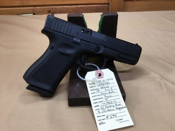 Glock, Model 19 Gen 5, Caliber 9MM, Semi Automatic Pistol - Image 2
