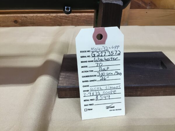 Winchester, Model 70, Caliber 300 Win. Mag, Bolt Action - Image 5