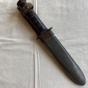 WWII US NAVY MKII Fighting Knife by Camillus in Fiber Scabbard