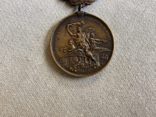 SPAN-AM War US Army Colorado Veterans Service Medal 1898-99 - Image 2