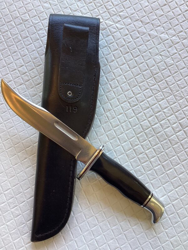 Buck Model 119 3-Line Fixed Blade Hunting Knife in Flap Sheath - Image 6