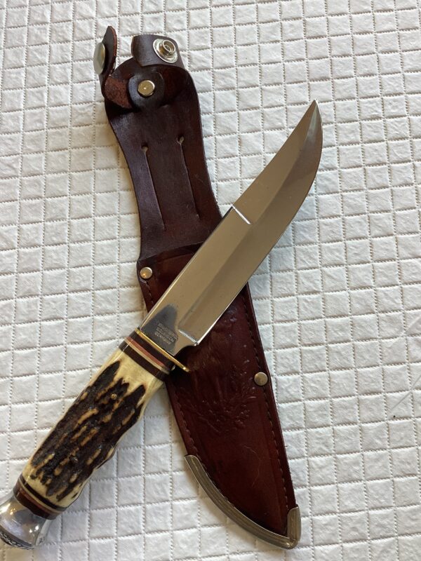 Vintage York Cutlery Solingen Germany Stag Handled Hunting Knife - Image 2