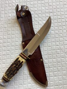 Vintage York Cutlery Solingen Germany Stag Handled Hunting Knife