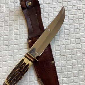 Vintage York Cutlery Solingen Germany Stag Handled Hunting Knife