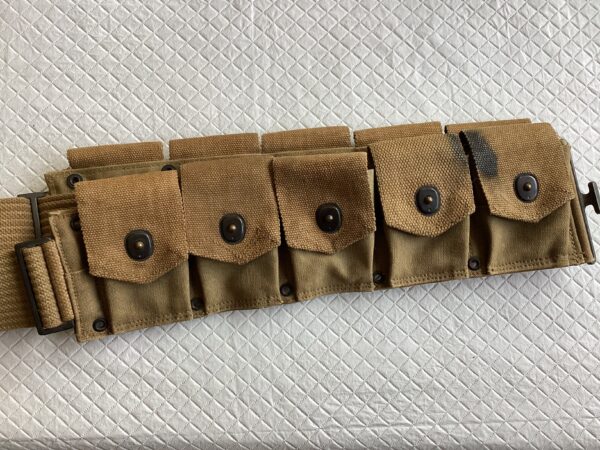 WWI US Army M1917 Cartridge Belt 1903 Springfield 1918 Dated - Image 6