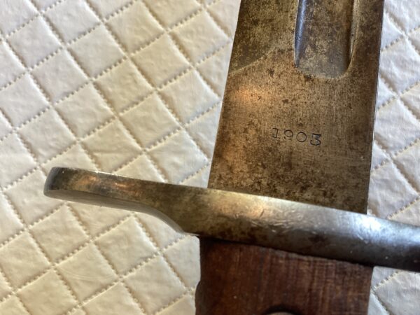 Span-Am War US Springfield Krag Rifle Bayonet 1903 Dated - Image 8